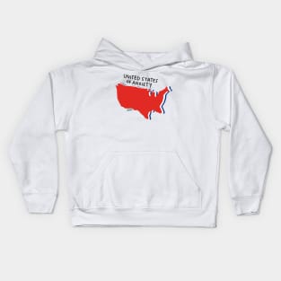 united states of anxiety Kids Hoodie